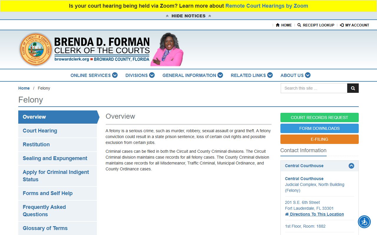 Broward County Criminal Court Records